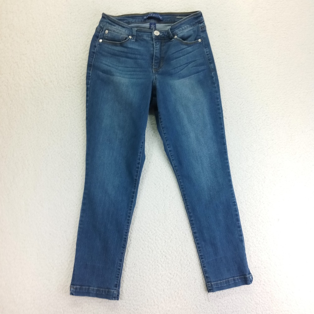 Bandolino Lisbeth Crop Jeans‎ Womens 6 Medium Wash Blue Straight Leg Denim Pants
